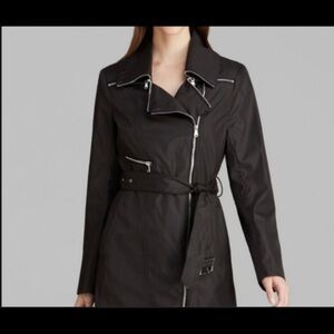 Marc New York Andrew Marc Black Trench Coat Jacket